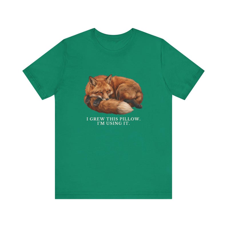 I Grew This Pillow Shirt, Funny Red Fox Tee, Sleepy Nap Lover Gift, Cottagecore Animal Graphic T-Shirt, Cute Fox bild 12