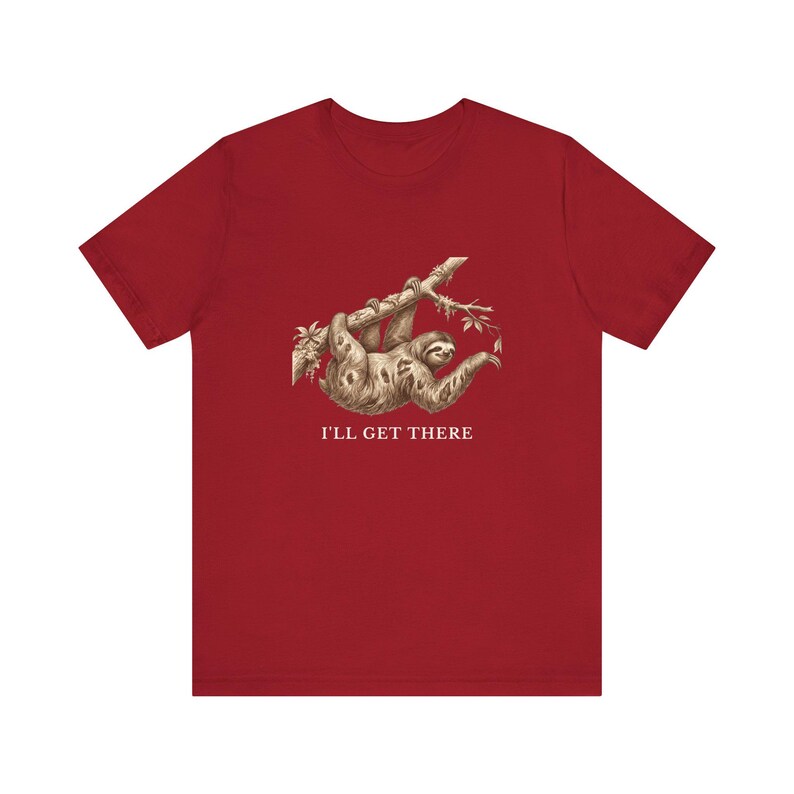 Funny Sloth T-Shirt, I'll Get There Tee, Lazy Animal Lover Gift Bild 19