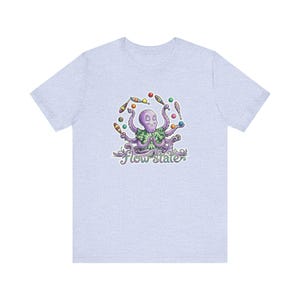 Camiseta con estampado de pulpo meditativo haciendo malabares - Regalo para cefalópodos en estado de flujo imagen 9