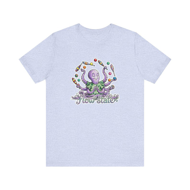 Camiseta con estampado de pulpo meditativo haciendo malabares - Regalo para cefalópodos en estado de flujo imagen 9