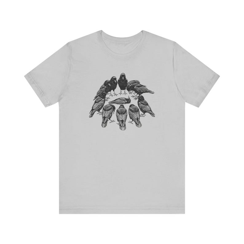A Murder of Crows Graphic Tee - Gothic Bird Lover Gift bild 6
