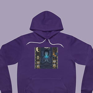 The Insomniac Tarot Card Hoodie - Night Owl Witchy Gift image 1