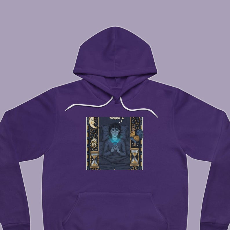 The Insomniac Tarot Card Hoodie - Night Owl Witchy Gift image 1