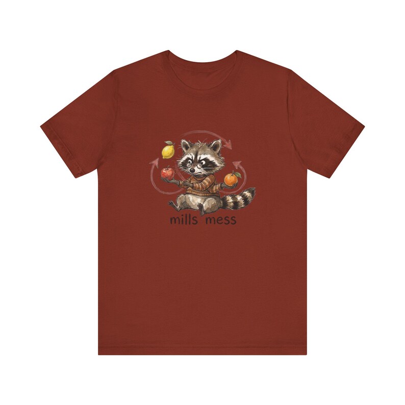 Mills Mess Raccoon Juggler Graphic Tee - Funny Juggling Animal Gift Bild 6
