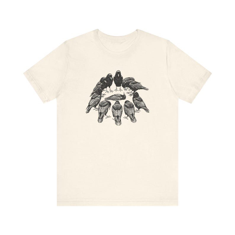 A Murder of Crows Graphic Tee - Gothic Bird Lover Gift bild 3