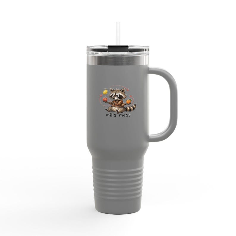 Mills Mess Raccoon Juggler Travel Tumbler - Funny Juggling Animal Gift image 5