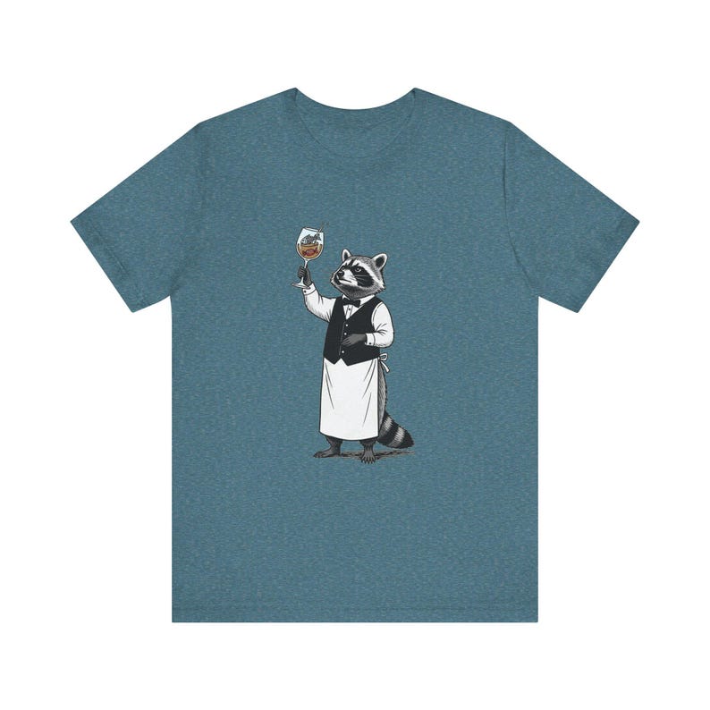 Trash Panda Sommelier Graphic Tee - Raccoon Wine Humor Gift image 11