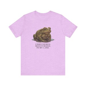 Unbothered Moisturized In My Lane Shirt, Funny Toad Tee, Frog Meme Gift, Cottagecore Self Care Graphic T-Shirt image 17