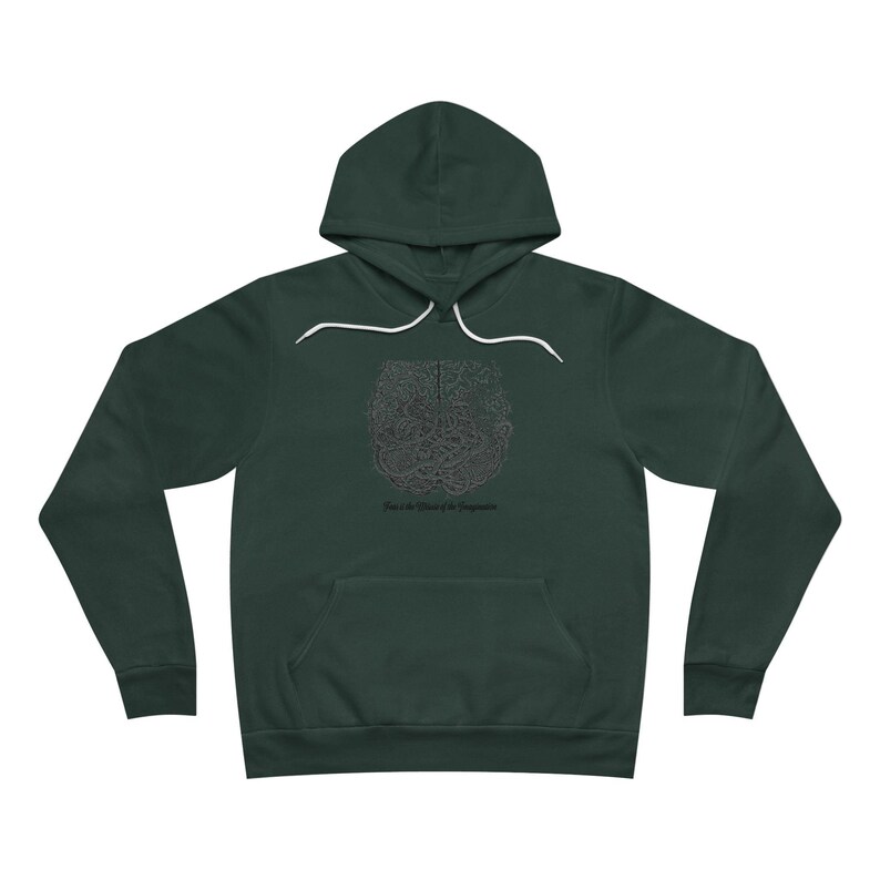 Fear Is the Misuse of the Imagination Hoodie - Dark Art Quote Gift Bild 10
