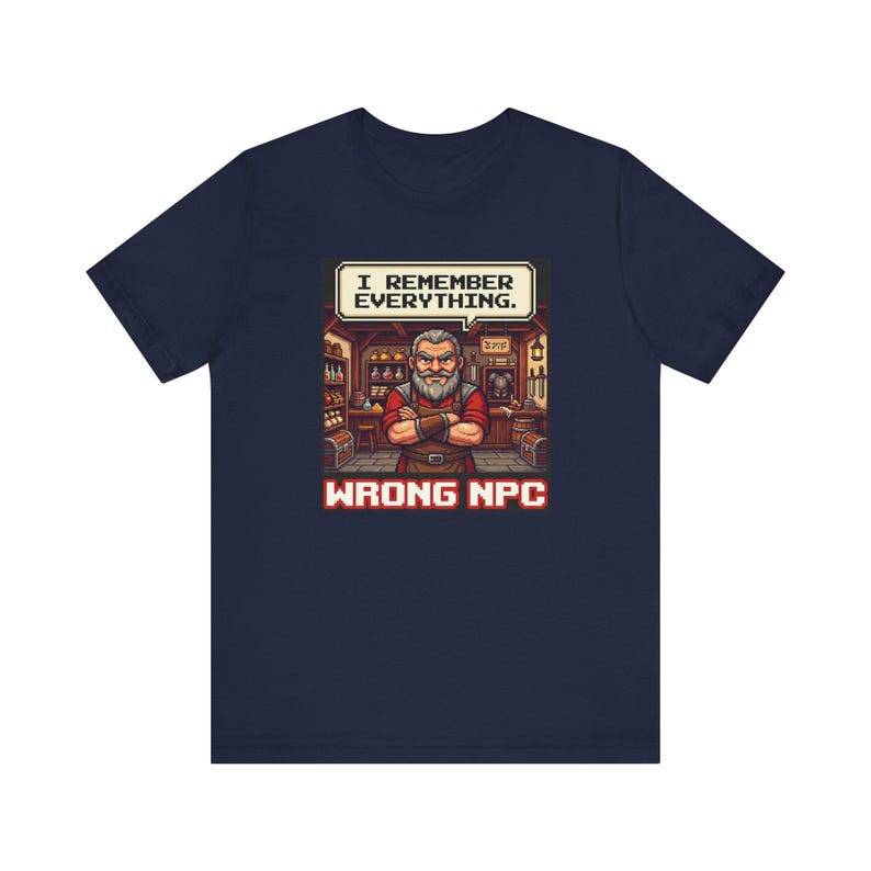 Wrong NPC Dialogue Graphic Tee - Pixel Art Gaming Humor Gift image 10