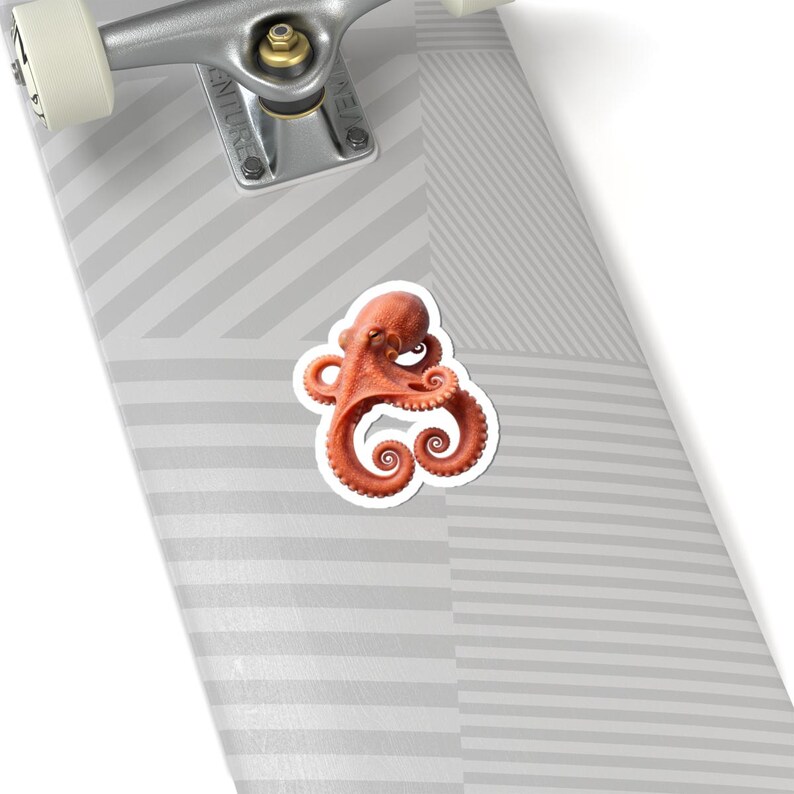 Octopus Figure Eight Sticker - Realistic Octopus Kiss-Cut Sticker, Ocean Lover Gift Bild 8