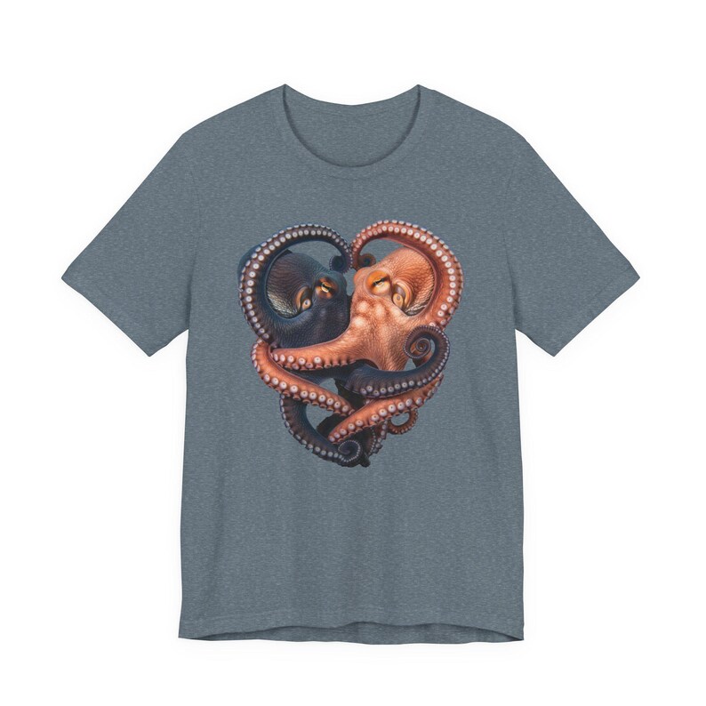 Octopus Yin Yang Graphic Tee - Ocean Lover Cephalopod Gift image 5