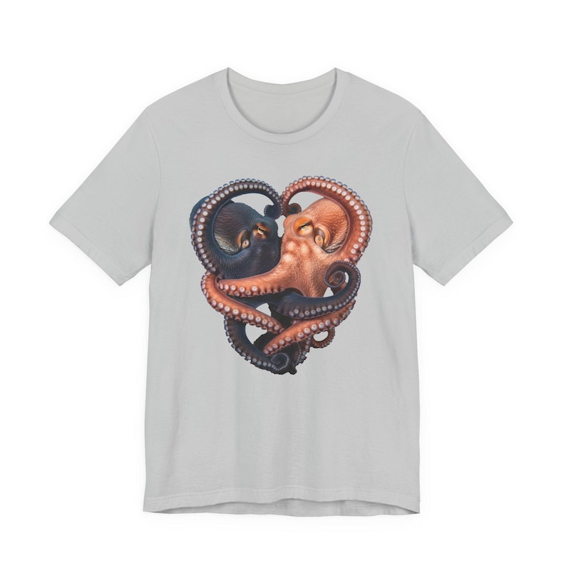 Octopus Yin Yang Graphic Tee - Ocean Lover Cephalopod Gift image 7
