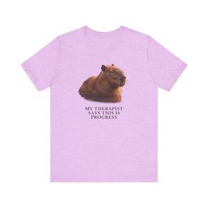 My Therapist Calls This Progress Shirt, Funny Capybara Tee, Therapy Humor Gift, Mental Health Meme Graphic T-Shirt, Self Care image 17
