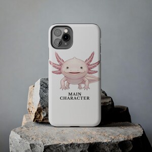 Coque de téléphone Axolotl – Personnage principal Énergie, accessoire amphibien rose image 17