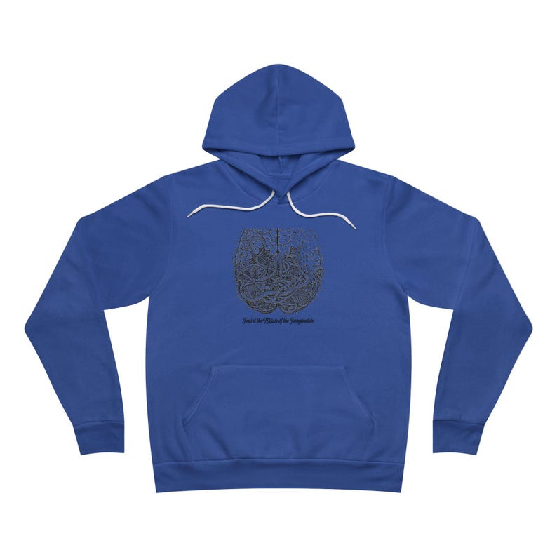 Fear Is the Misuse of the Imagination Hoodie - Dark Art Quote Gift Bild 7