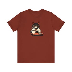 Don't Bother Me Cat Graphic Tee - Grumpy Office Cat Gift image 6