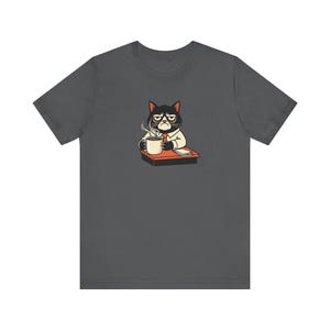 Don't Bother Me Cat Graphic Tee - Grumpy Office Cat Gift image 8