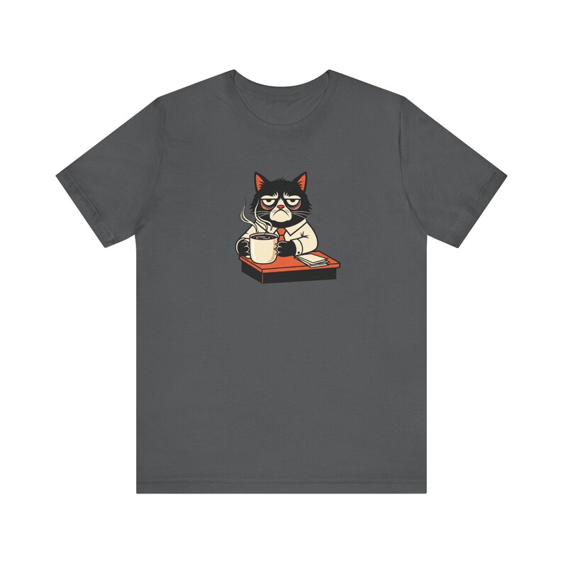 Don't Bother Me Cat Graphic Tee - Grumpy Office Cat Gift image 8