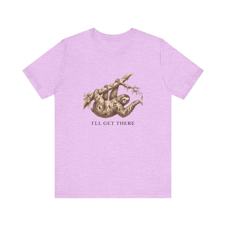 Funny Sloth T-Shirt, I'll Get There Tee, Lazy Animal Lover Gift Bild 17