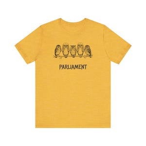 Funny Owl Shirt, Parliament of Owls Collective Noun Tee, Bird Nerd Gift, Literary Humor T-Shirt, Birder Gift, English Teacher Graphic Tee image 8