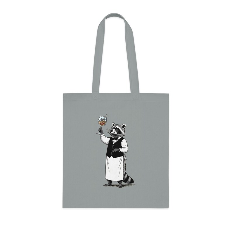 Trash Panda Sommelier Einkaufstasche - Waschbär Wein Humor Geschenk Bild 2