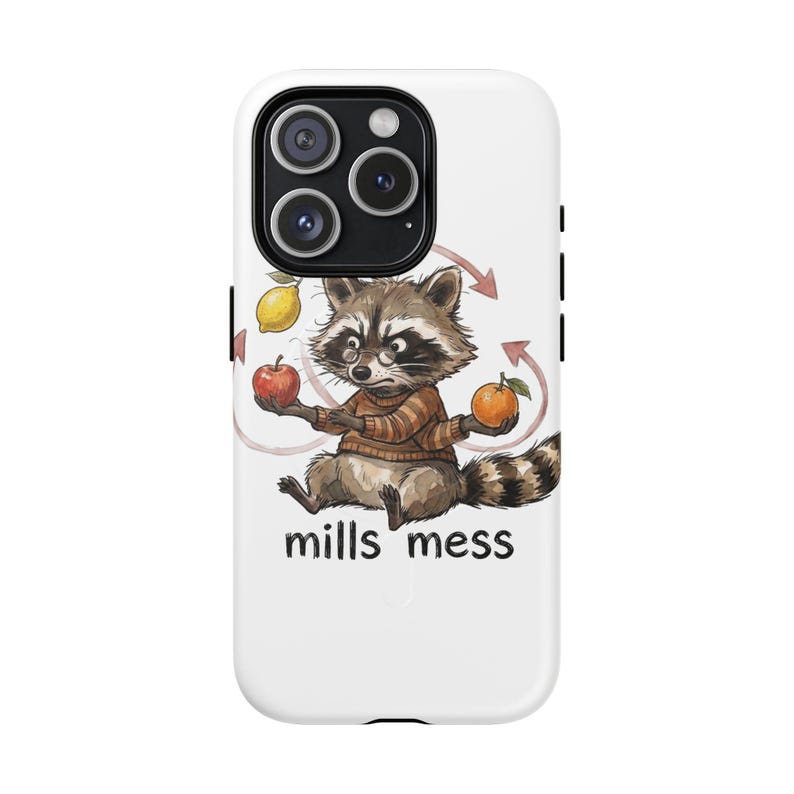 Mills Mess Raccoon Juggler Magnetic Phone Case - Funny Juggling Animal Gift image 10