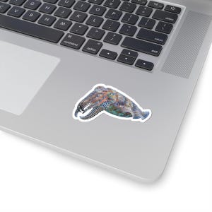 Cuttlefish Sticker - Colour Changing Cuttlefish Kiss-Cut Sticker, Marine Biology Gift image 2