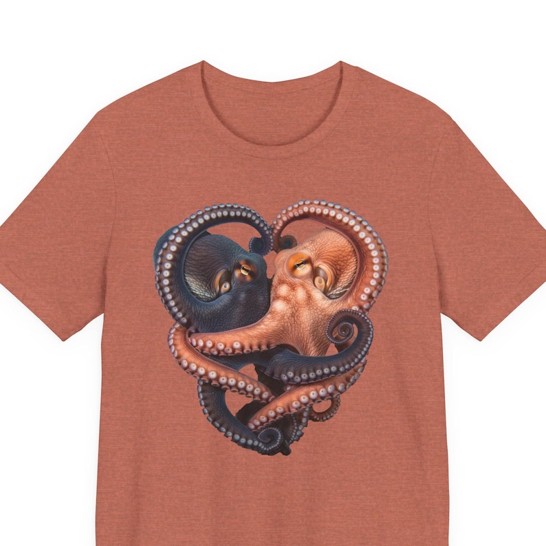 Octopus Yin Yang Graphic Tee - Ocean Lover Cephalopod Gift image 1