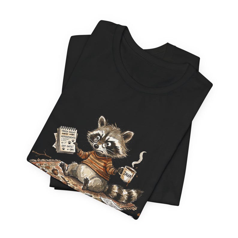 Feral But Functional Graphic Tee - Funny Raccoon Burnout Gift afbeelding 9