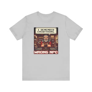 Wrong NPC Dialogue Graphic Tee - Pixel Art Gaming Humor Gift image 6