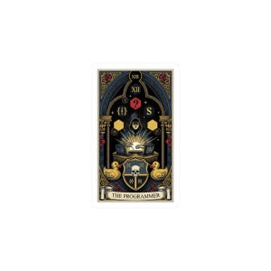 The Programmer Tarot Card Sticker - Funny Graphic Gift image 10