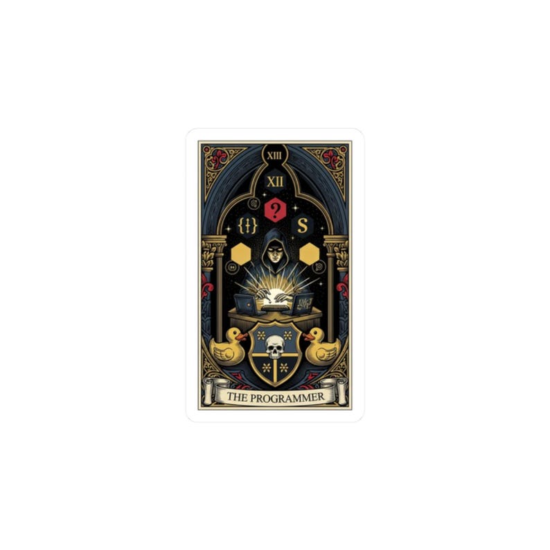 The Programmer Tarot Card Sticker - Funny Graphic Gift image 10