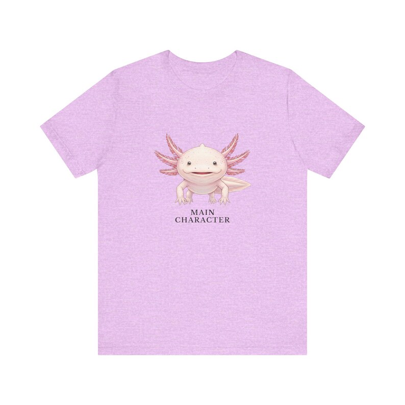 Camiseta con estampado de ajolote, personaje principal – Camiseta rosa con mensaje de confianza anfibia imagen 10