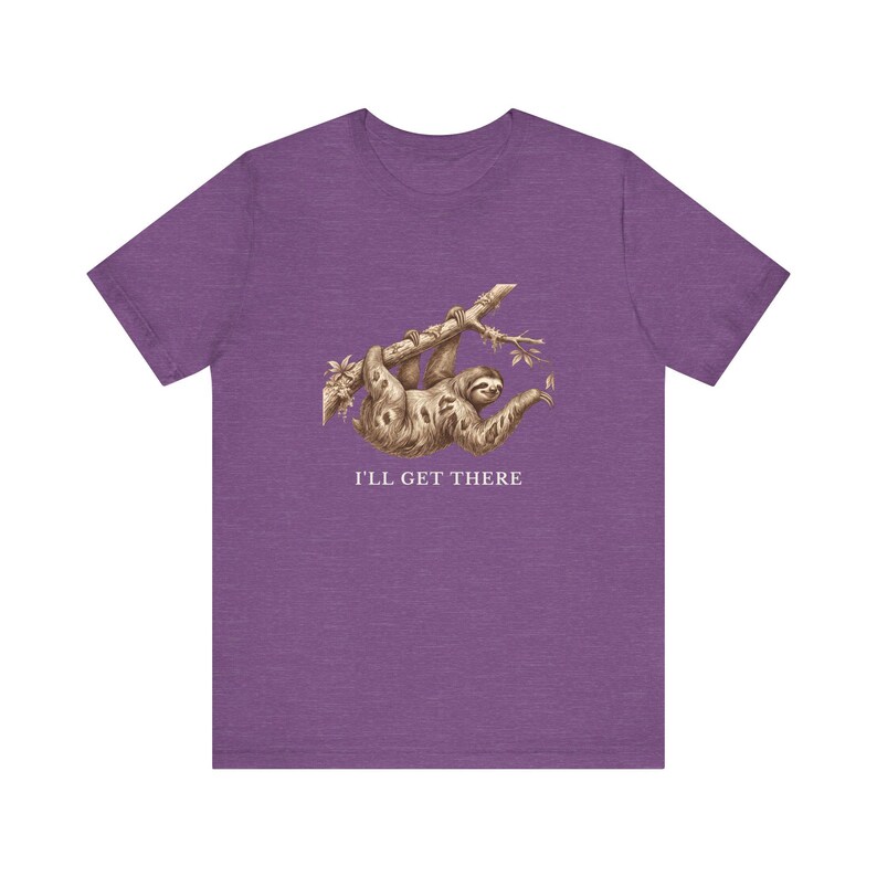 Funny Sloth T-Shirt, I'll Get There Tee, Lazy Animal Lover Gift Bild 16