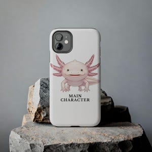 Coque de téléphone Axolotl – Personnage principal Énergie, accessoire amphibien rose image 5