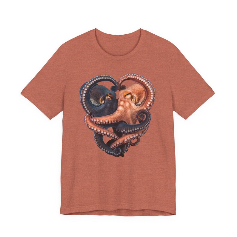 Octopus Yin Yang Graphic Tee - Ocean Lover Cephalopod Gift image 3