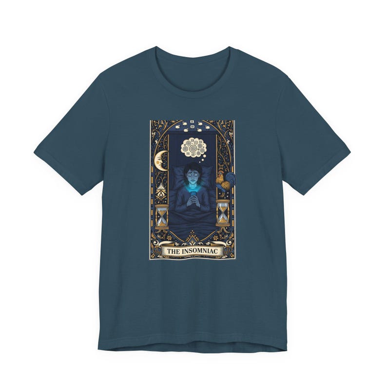 The Insomniac Tarot Card Graphic Tee - Night Owl Witchy Gift image 3