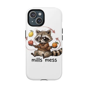 Mills Mess Raccoon Juggler Magnetic Phone Case - Funny Juggling Animal Gift image 1