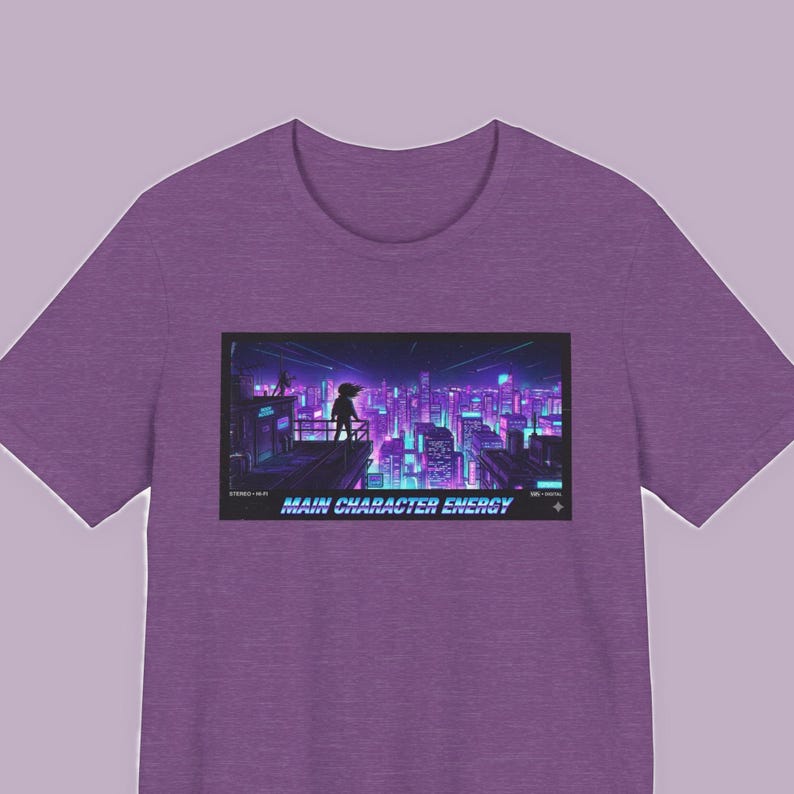 Main Character Energy Graphic Tee - Retro VHS Streetwear Gift image 1