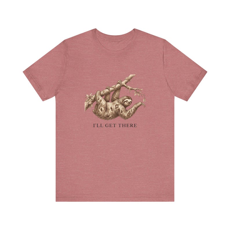 Funny Sloth T-Shirt, I'll Get There Tee, Lazy Animal Lover Gift Bild 6