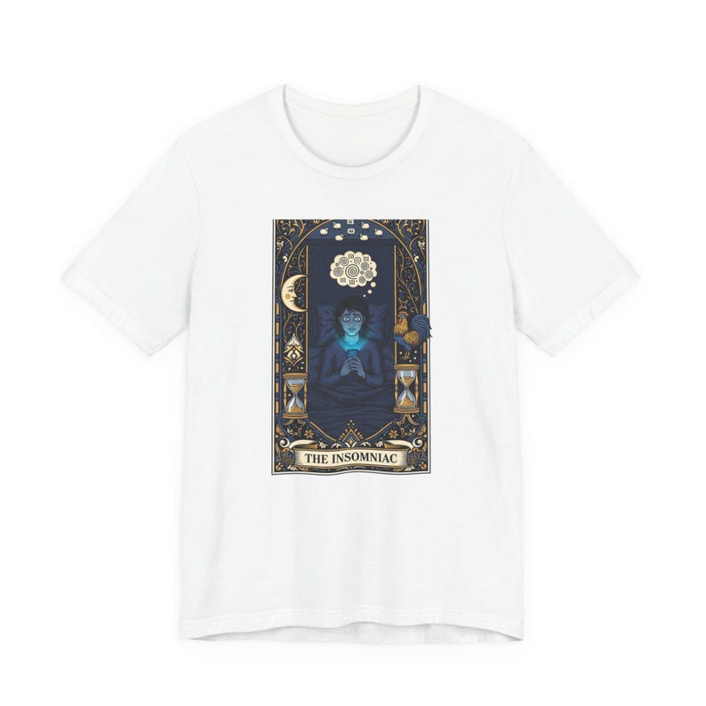 The Insomniac Tarot Card Graphic Tee - Night Owl Witchy Gift image 10