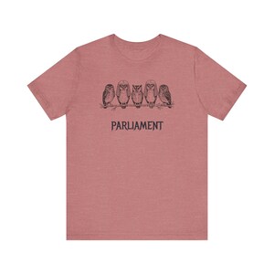 Funny Owl Shirt, Parliament of Owls Collective Noun Tee, Bird Nerd Gift, Literary Humor T-Shirt, Birder Gift, English Teacher Graphic Tee image 6