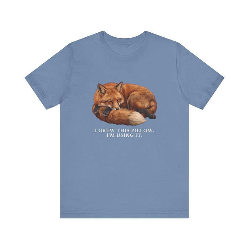 I Grew This Pillow Shirt, Funny Red Fox Tee, Sleepy Nap Lover Gift, Cottagecore Animal Graphic T-Shirt, Cute Fox bild 14
