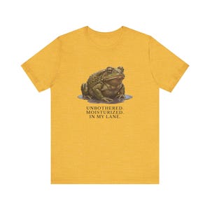 Unbothered Moisturized In My Lane Shirt, Funny Toad Tee, Frog Meme Gift, Cottagecore Self Care Graphic T-Shirt image 9