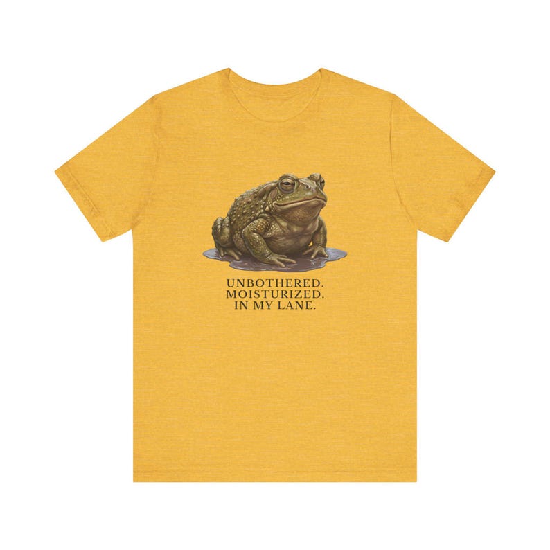 Unbothered Moisturized In My Lane Shirt, Funny Toad Tee, Frog Meme Gift, Cottagecore Self Care Graphic T-Shirt image 9