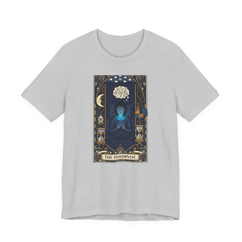 The Insomniac Tarot Card Graphic Tee - Night Owl Witchy Gift image 11