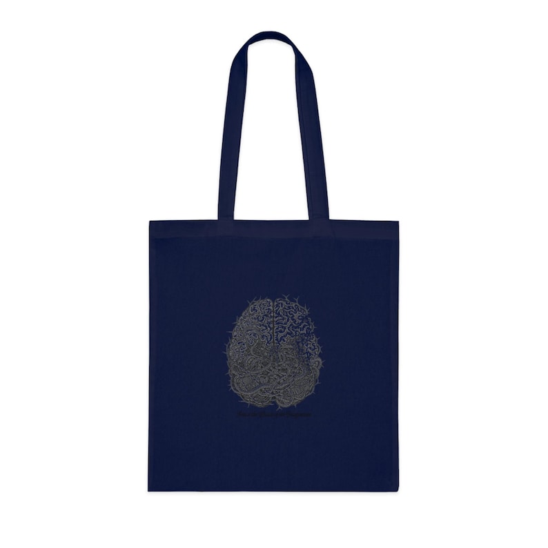 Fear Is the Misuse of the Imagination Tote Bag - Dark Art Quote Gift image 4