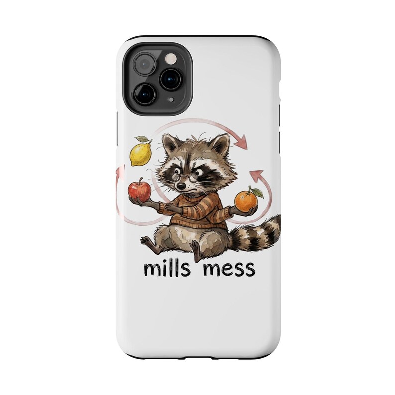 Funda para teléfono Mills Mess Mapache Malabarista - Divertido regalo de animal malabarista imagen 14