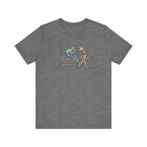 Tandem Bike Animal Friends Graphic Tee - Funny Cycling Animal Gift image 8